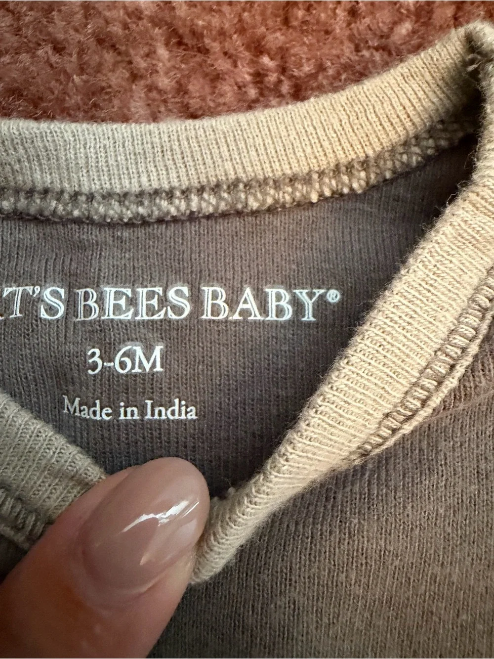 Burt's Bees Baby Gray & Cream One-Piece Bodysuit Set